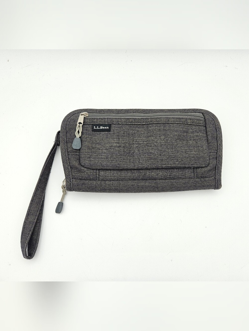 L.L. Bean Gray RFID-blocking Travel Ticket Organizer Wallet